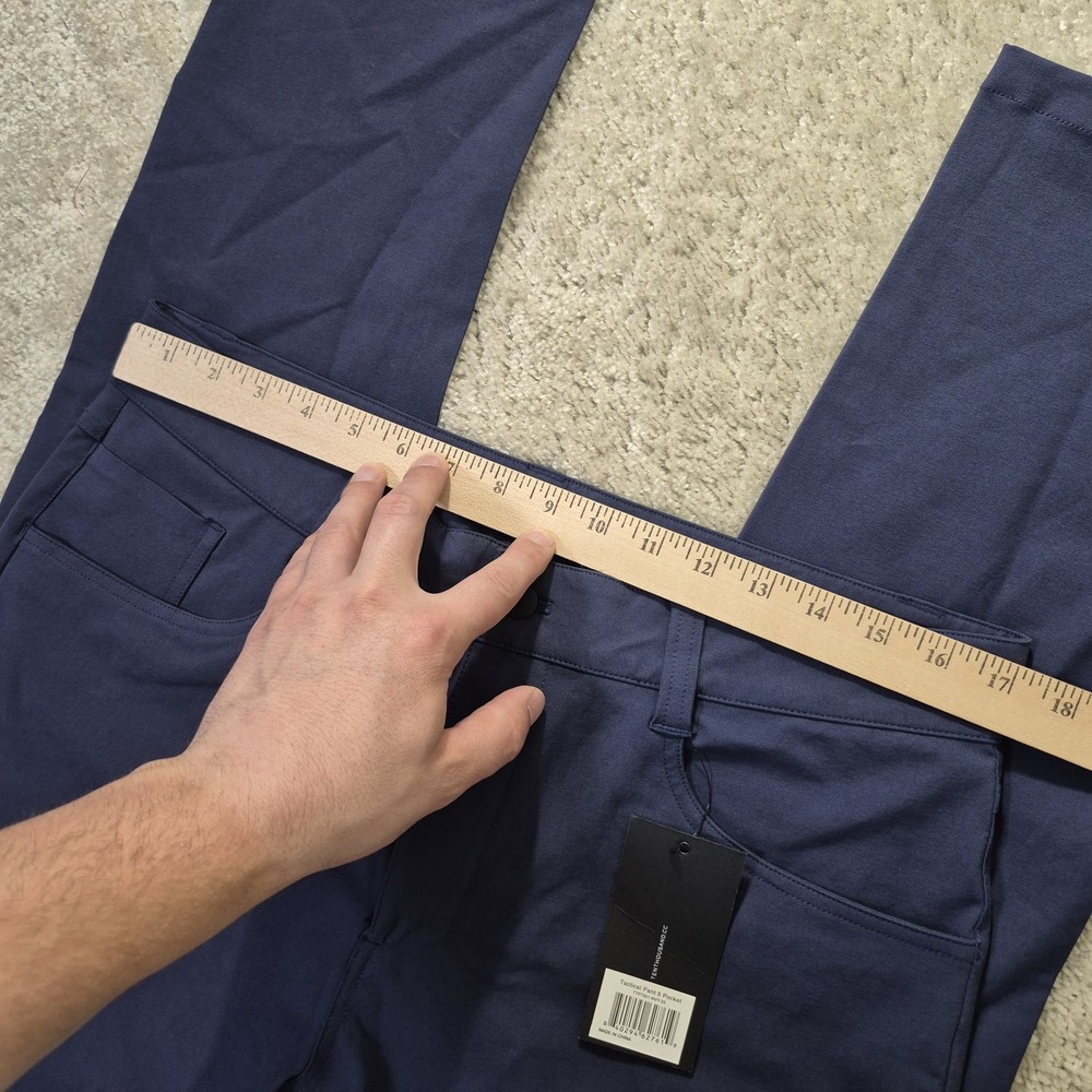 Ten Thousand The Tactical Pant Mens 33/31 Blue Cotton Active Chino Workwear New - Picture 6 of 14